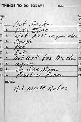 Johnny Cash new years resolutions