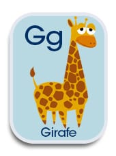 Kết quả hình ảnh cho flashcards giraffe