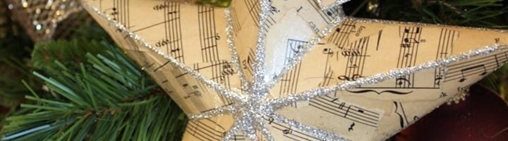 musical crafts - sheet music ornament