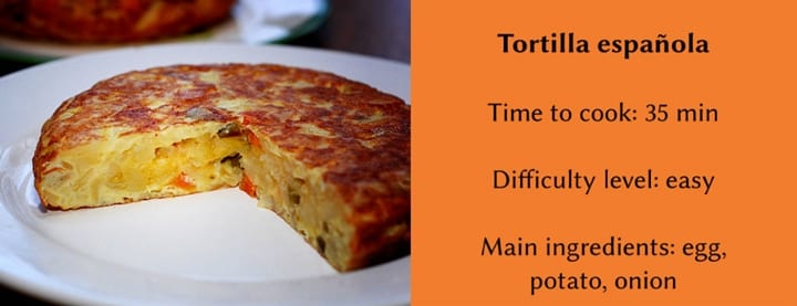 Traditional Spanish dishes - tortilla española