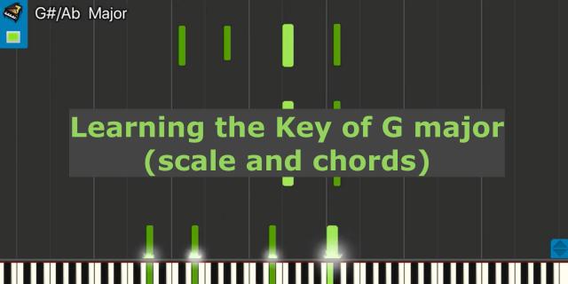 Learning the Key of G major (scale and chords) - Piano Class
