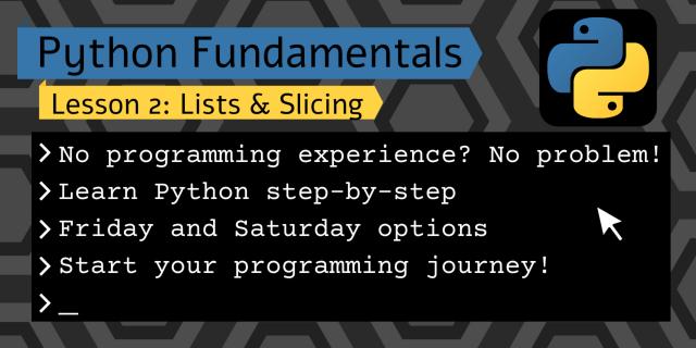 Python Basics (Lesson 2): Lists & Slicing - Python Class