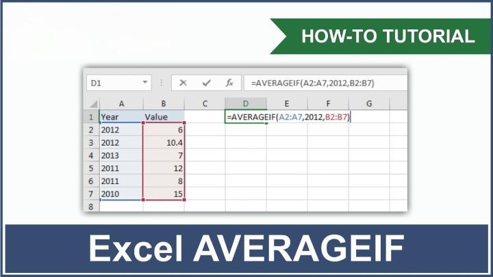 How to Use AVERAGEIF Function with 2 Arguments in Microsoft Excel