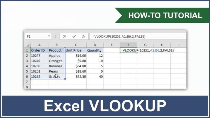 How to Use VLOOKUP Function in Microsoft Excel