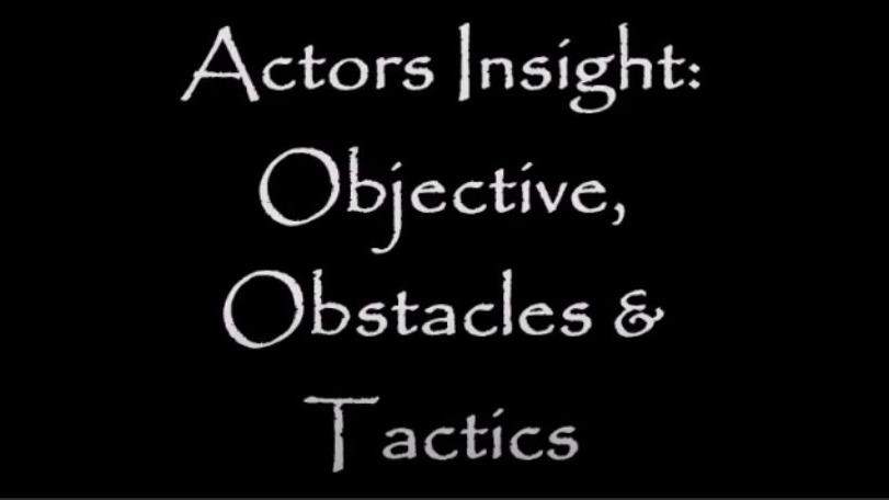 Actors insight: Objectives, Obstacles and Tactics
