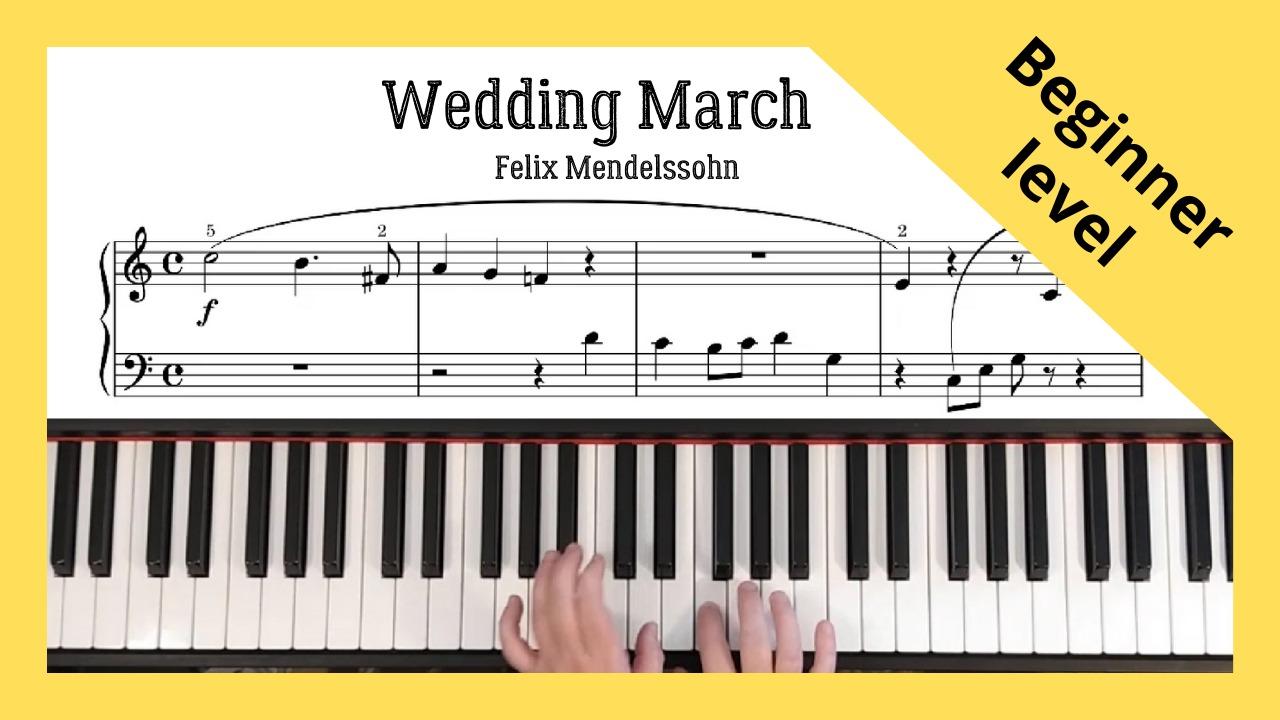 Wedding March - Felix Mendelssohn. Beginner Level