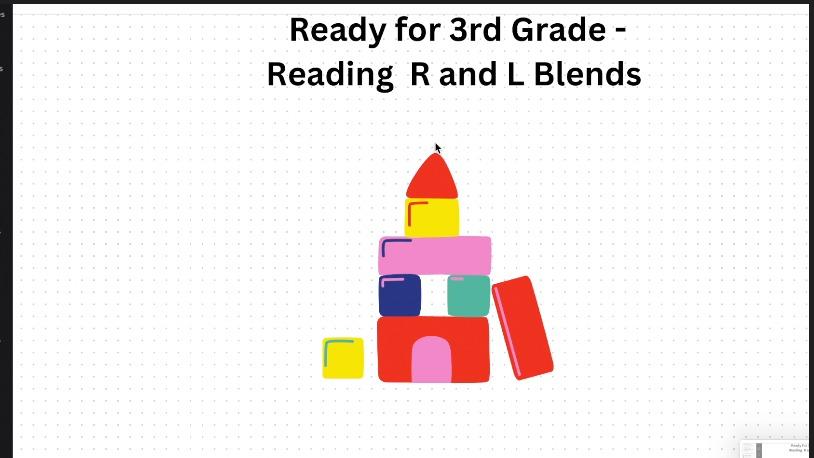 Summer Before 3rd Grade  R and L  Blend Sounds
