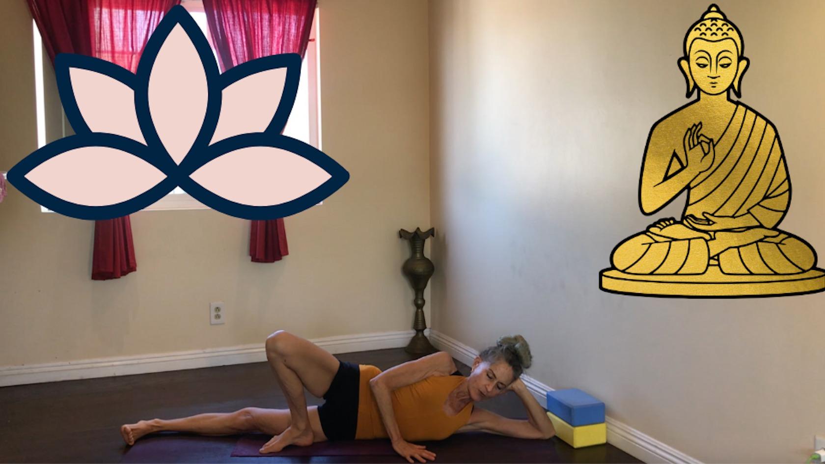 Reclining Buddha Asana Sequence with Side Plank Variation