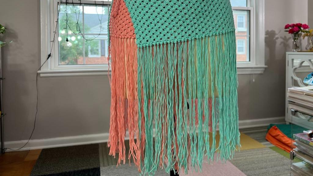 Crochet Fringe Wrap Skirt DIY | 