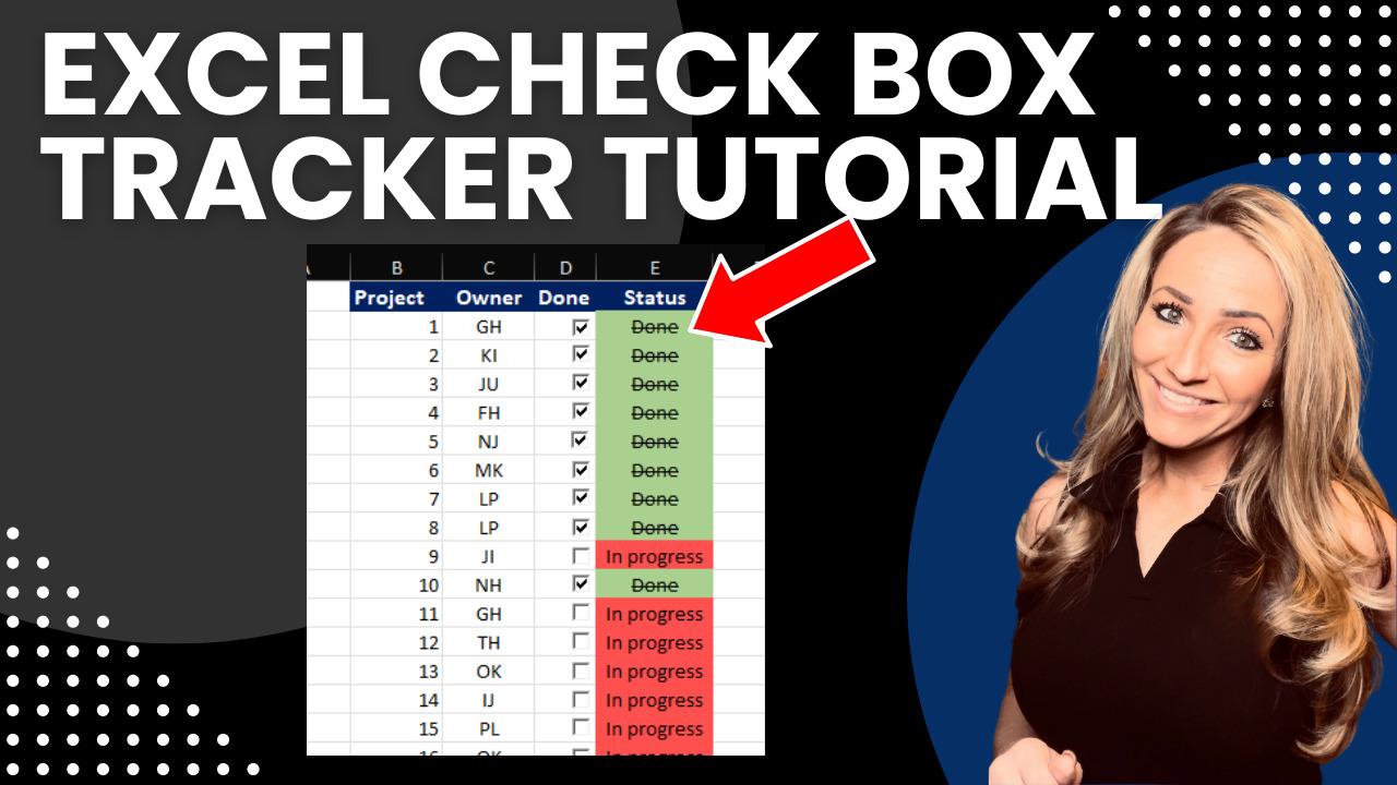 Excel check box tracker tool tutorial