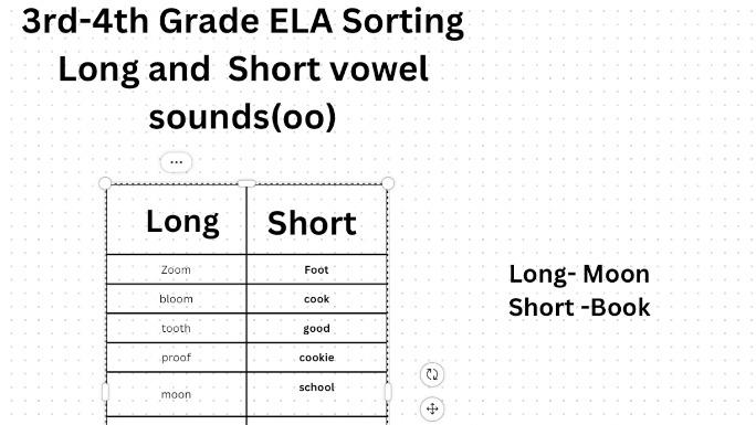 Getting Ready for 4th Grade ELA/Reading- Long/Short Vowel Sounds(oo)