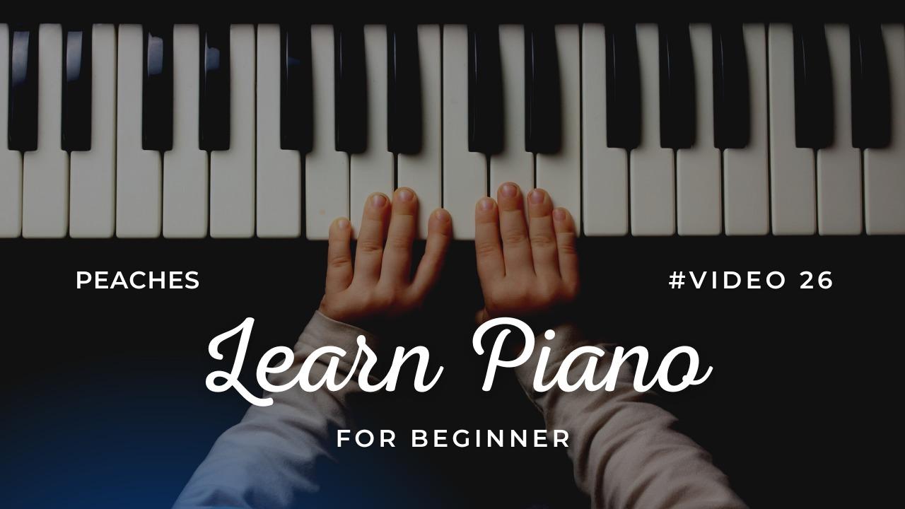Beginner piano tutorial - Peaches