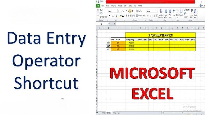 Keyboard Shortcuts for Data Entry Specialists in Microsoft Excel