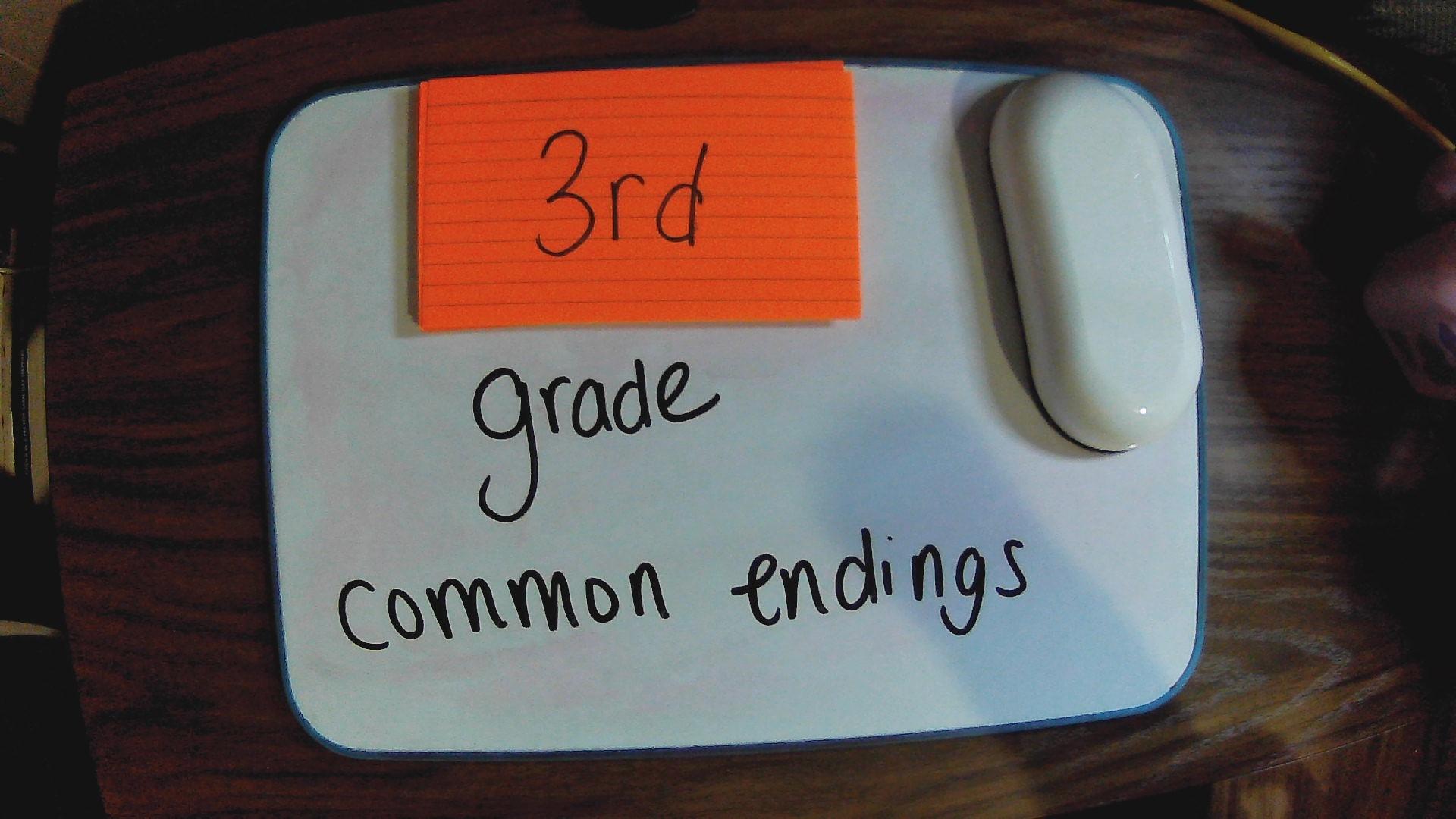 Third Grade - Common Word Endings