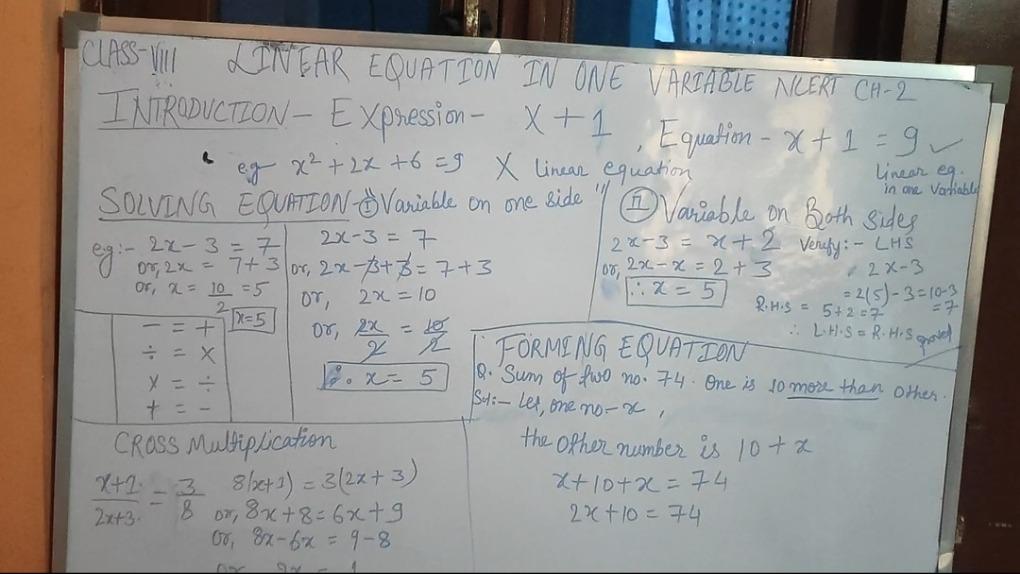 Linear equation in one variable
