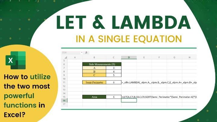 The LET and LAMBDA in a Single Equation in Microsoft Excel
