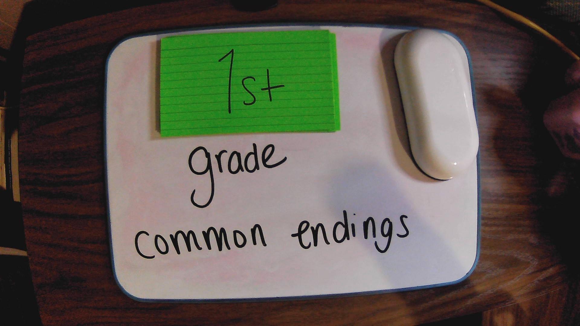 First Grade - Common Word Endings