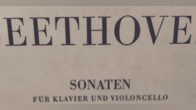 Beethoven A Major Sonata for Cello, First Movement 