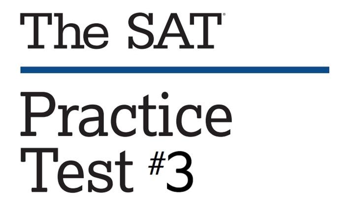 SAT Math Official Practice Test 3 Calculator Section Question 14