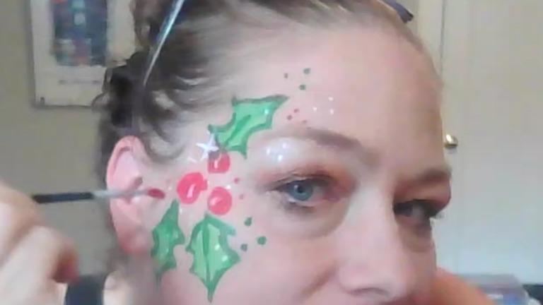 Holly Holiday Face Paint