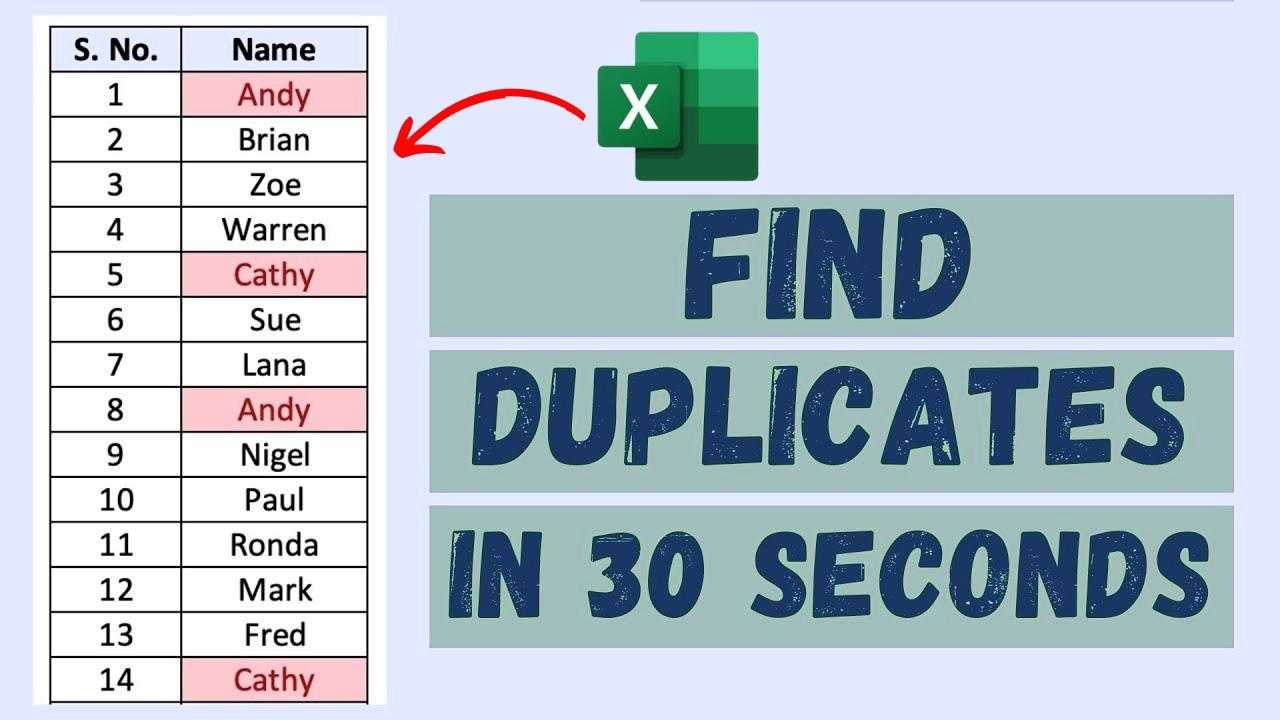 How to Find Duplicates in Microsoft Excel