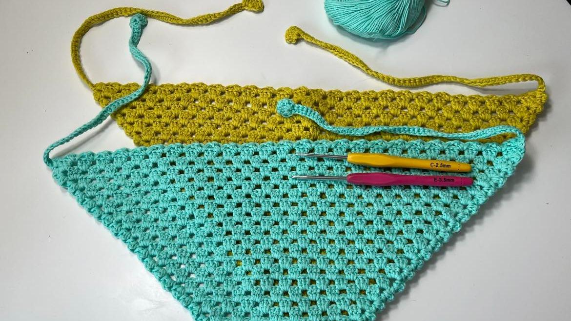 Easy Crochet Bandana | Beginner Crochet - 