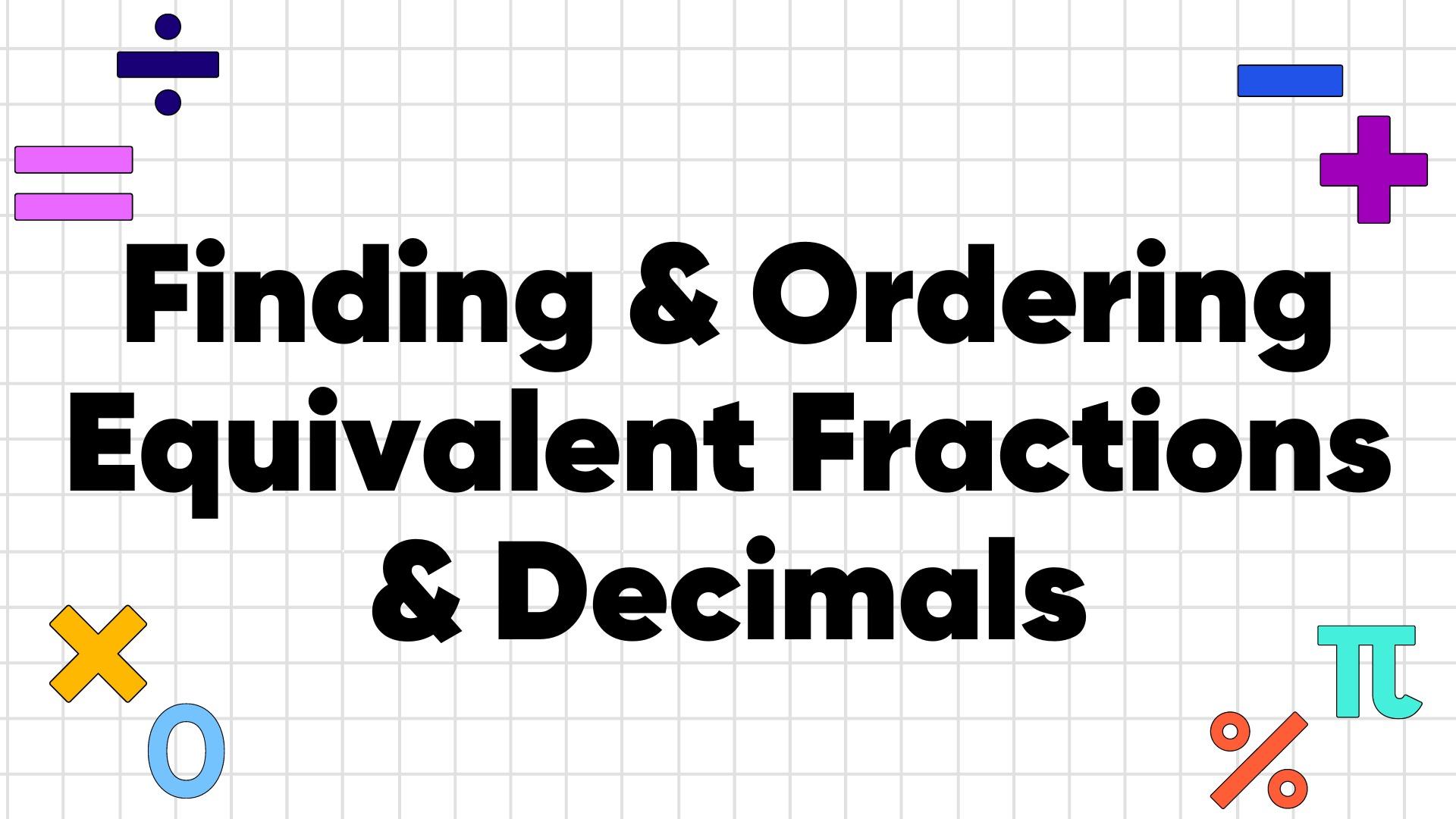 How To Find and Order Equivalent Fractions and Decimals
