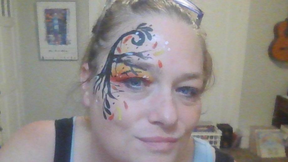 Face Painting: Fall Silhouette time lapse 11-2023