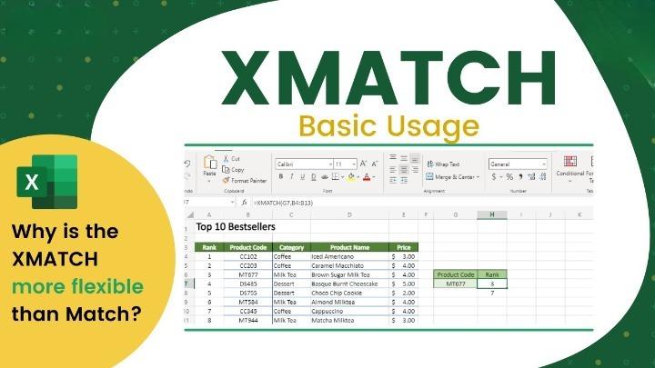 What are the Basic Usage of XMATCH Function in Microsoft Excel
