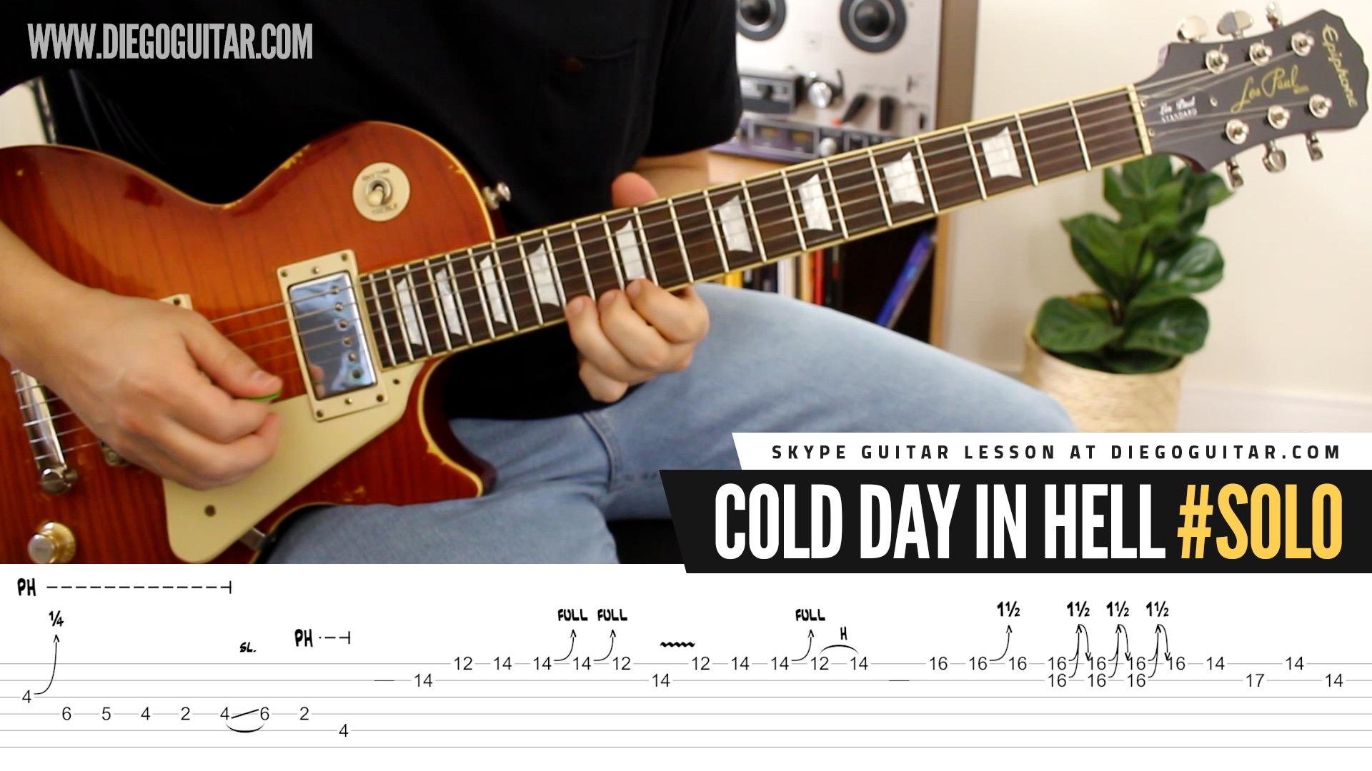Gary Moore Cold Day In Hell Guitar Solo Lesson | Tab | Tutorial