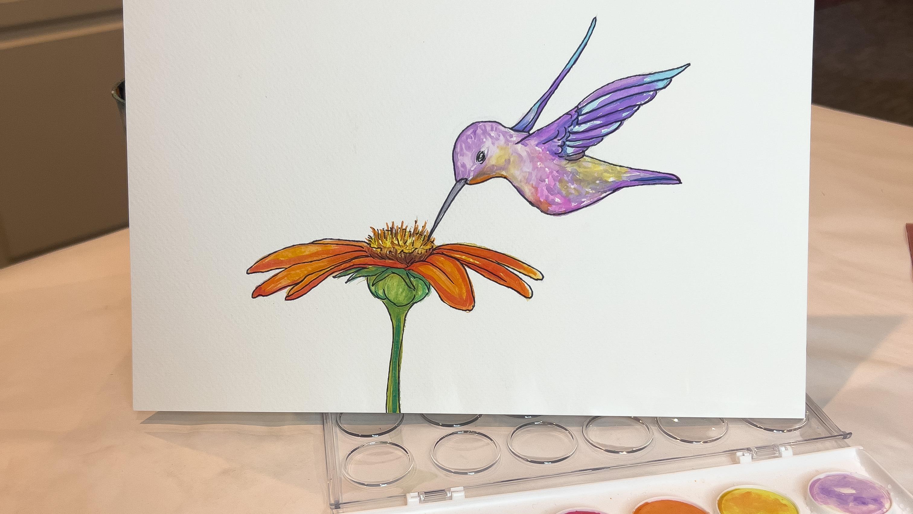 Humming Bird Watercolor