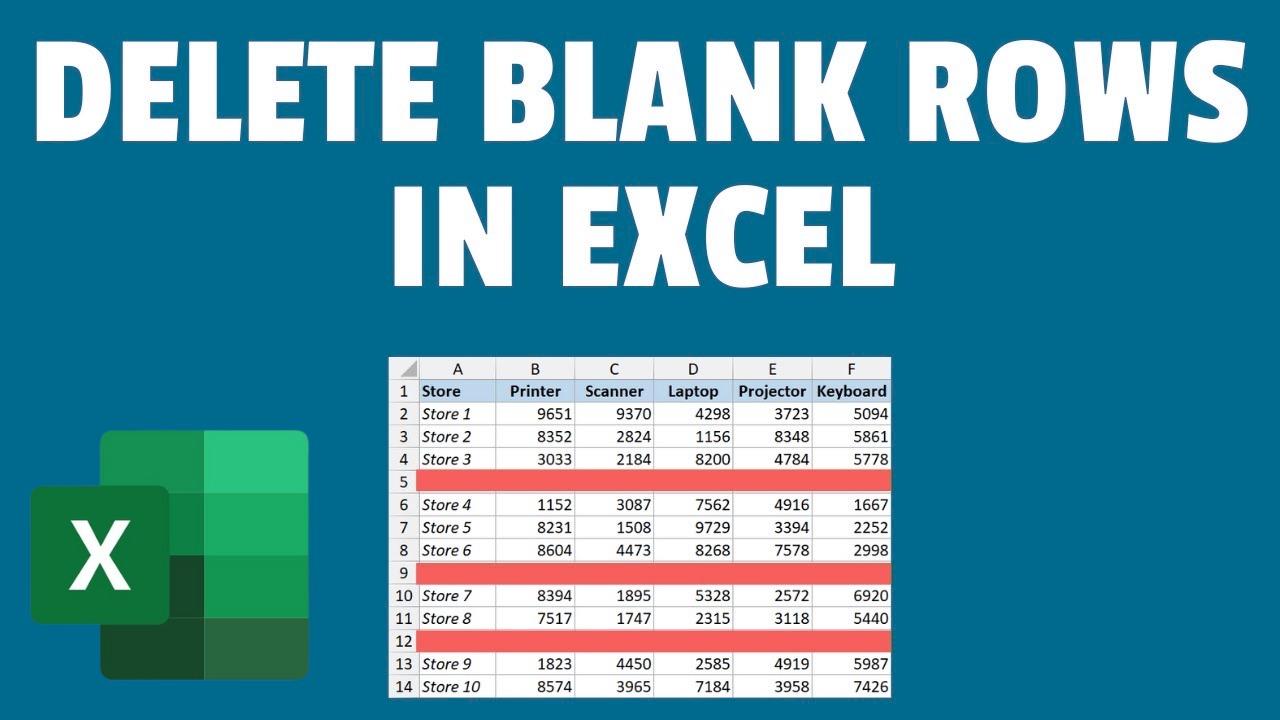 Removing Empty Rows in a Table in Microsoft Excel