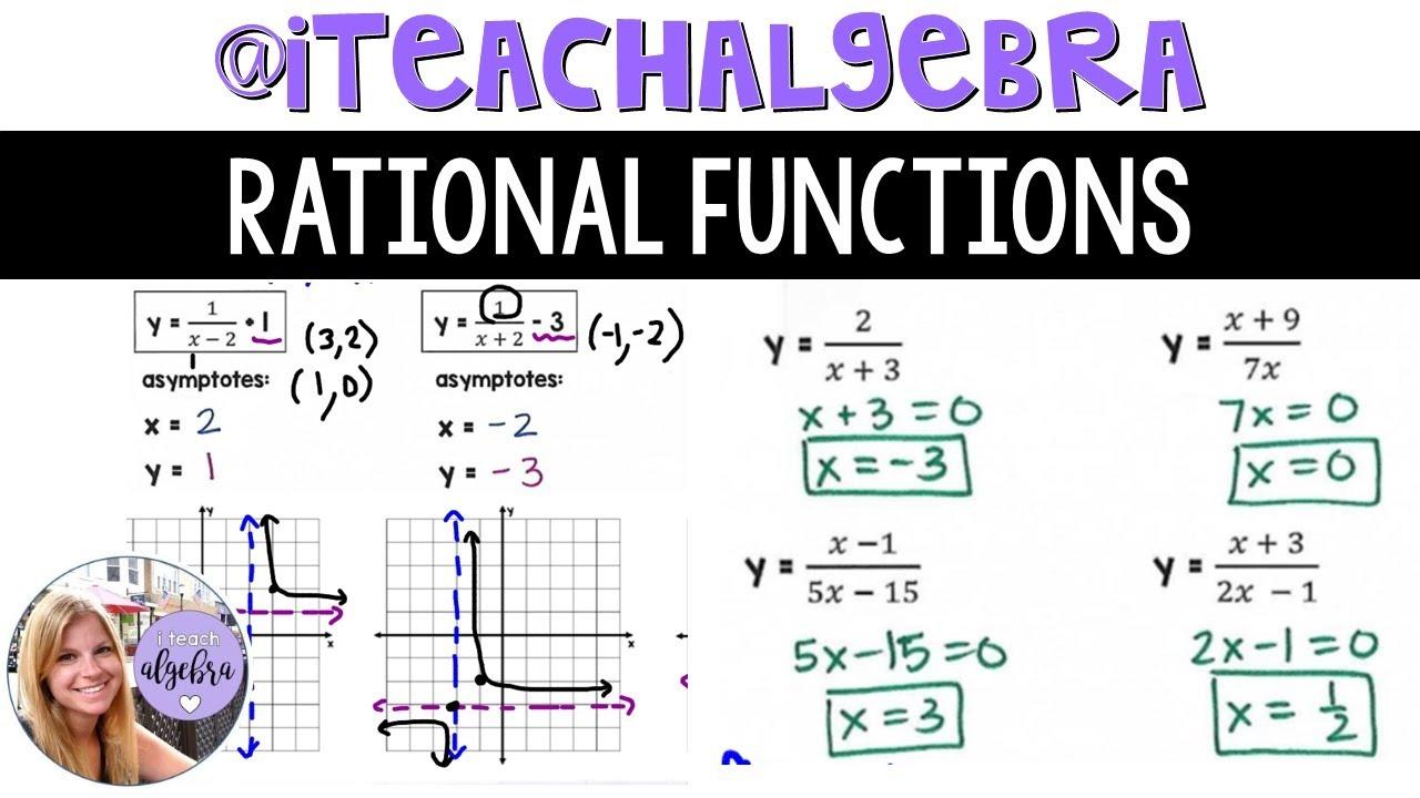Algebra - Rational Functions: Excluded Values and Asymptotes