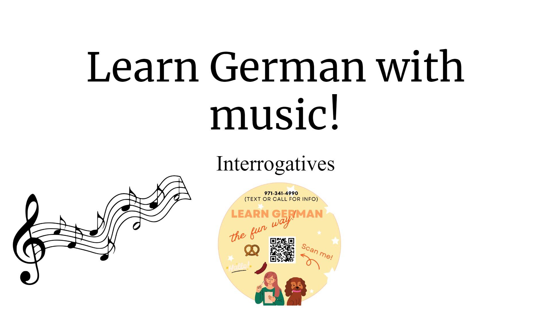 Question Words in German: Learn German with Music! (Episode 2)