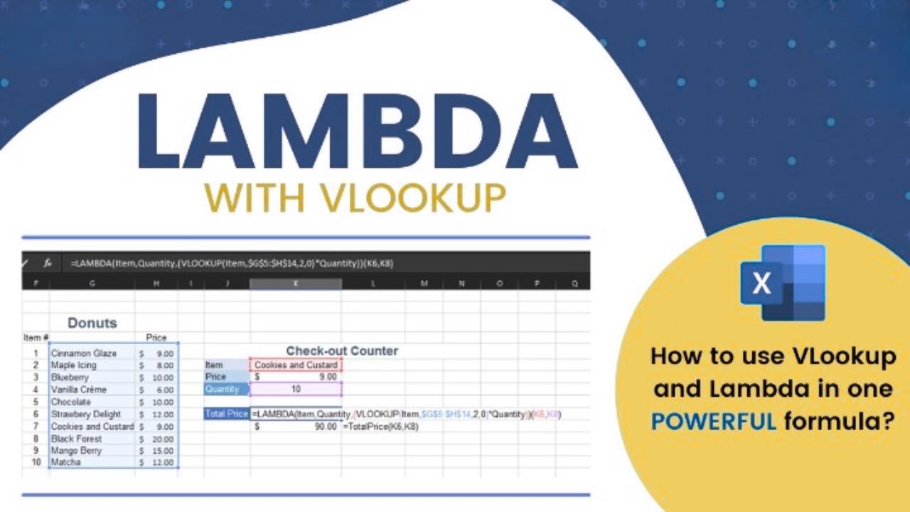 How to Use LAMBDA with VLOOKUP in Microsoft Excel