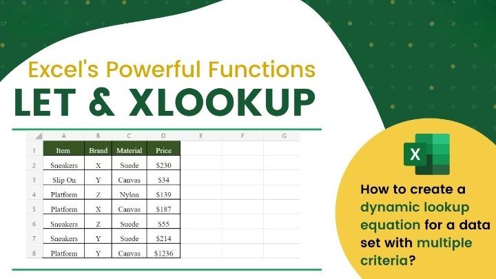 How to Use LET with XLOOKUP in Microsoft Excel