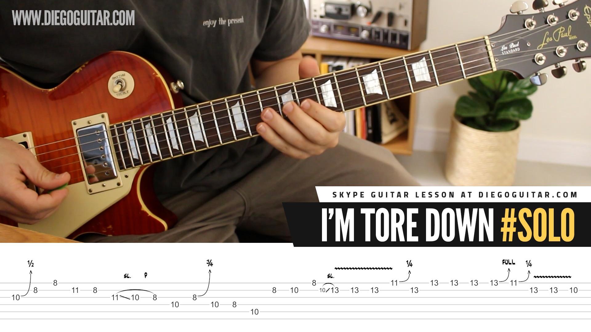 Eric Clapton I'm Tore Down Guitar Solo Lesson | Tab | Tutorial