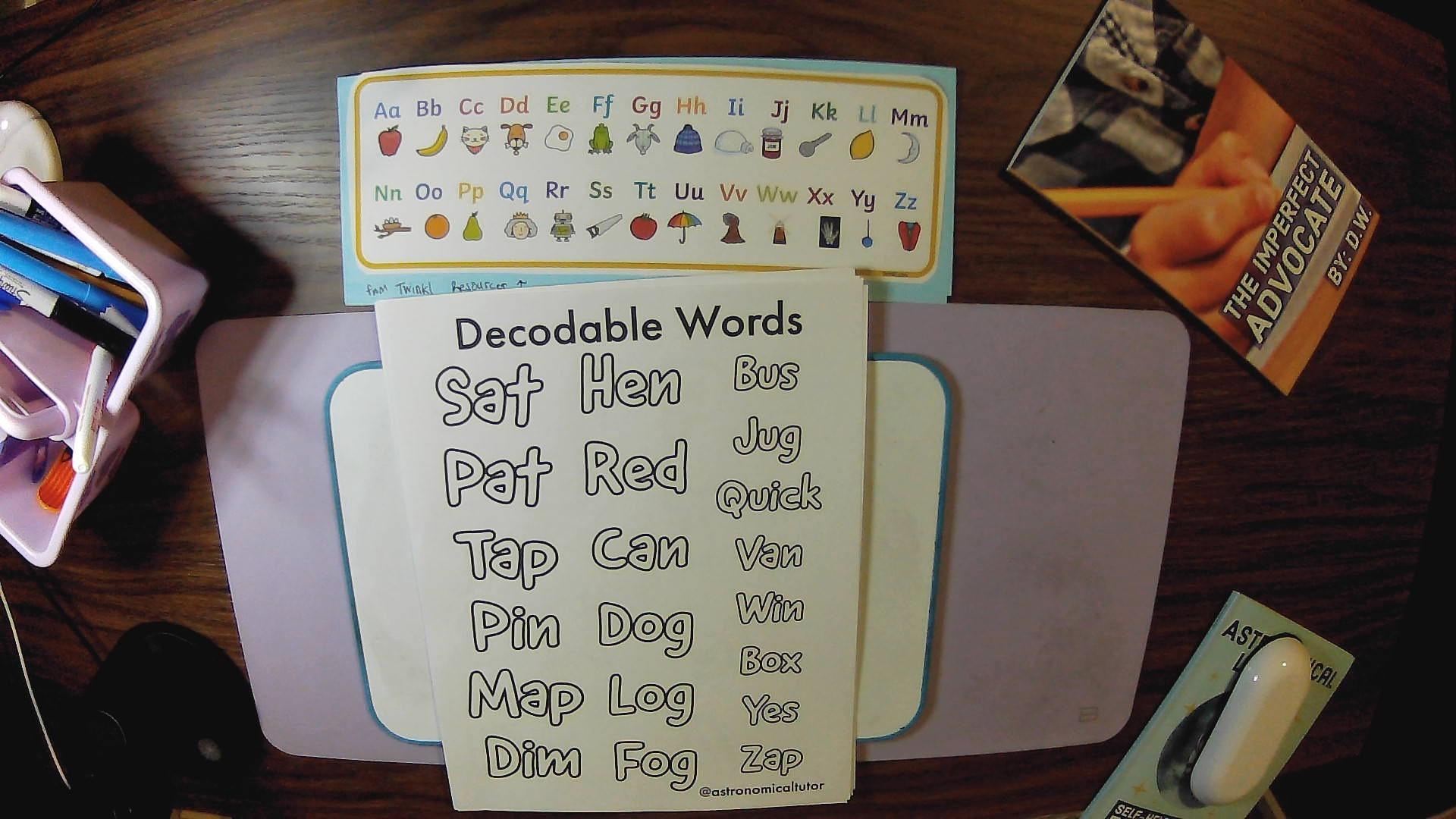 Handwriting Practice for Decodable Words