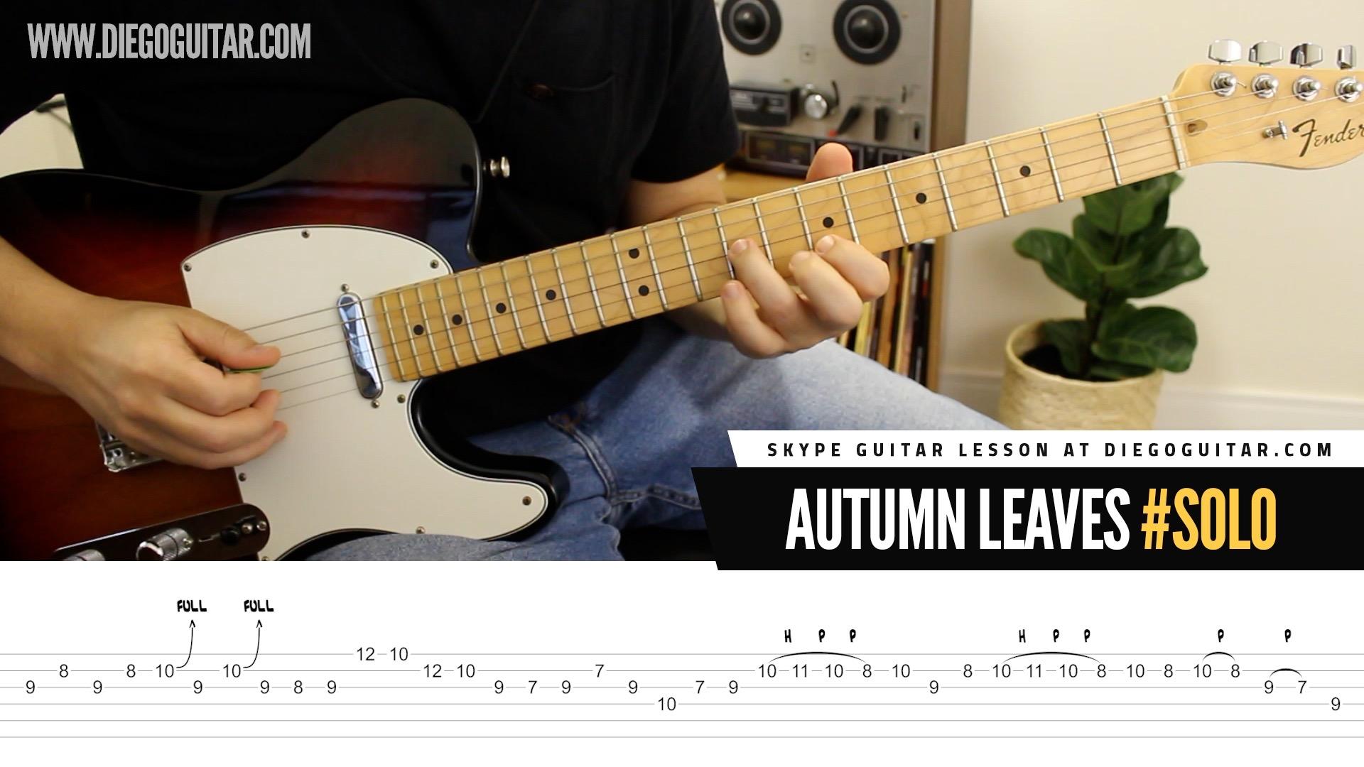 Howard Roberts - Autumn Leaves Guitar Solo Lesson | Tab | Tutorial