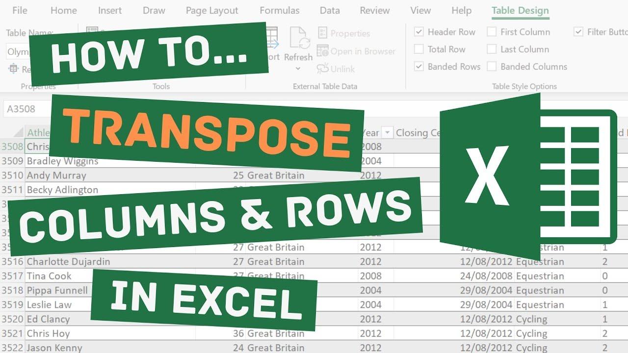 How to Transpose Data in Microsoft Excel
