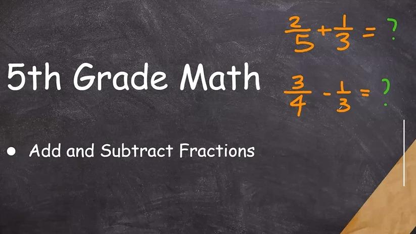 5th Grade Math- Adding and Subtracting Fractions