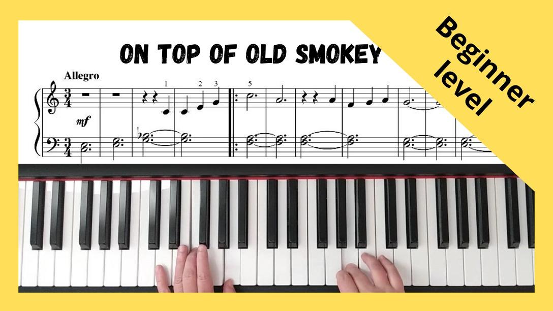 On Top of Old Smokey - theme with variations (easy piece for piano)