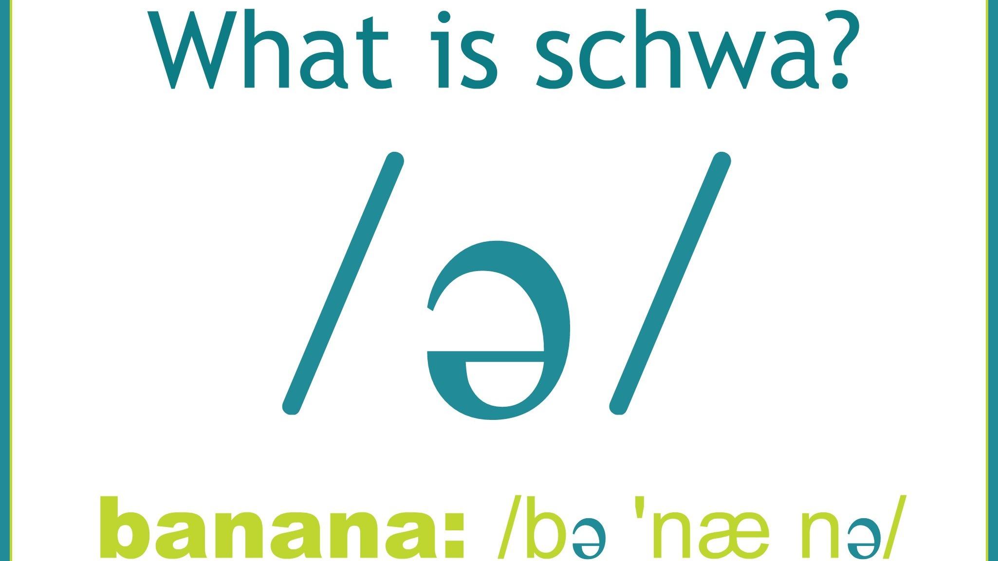 The "Schwa" Sound of English Vowels
