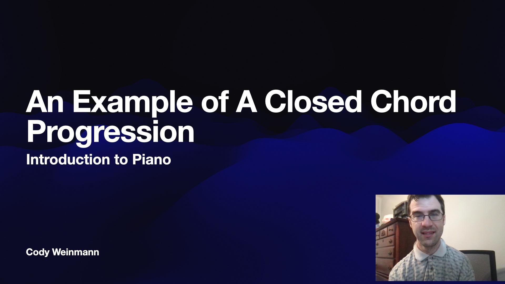 Example of A Close Chord Progression in C Major