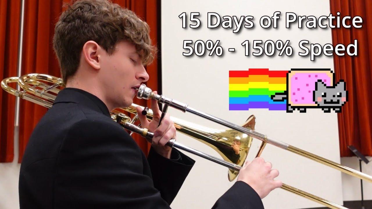 They said Nyan Cat was IMPOSSIBLE on Trombone (150% Speed)