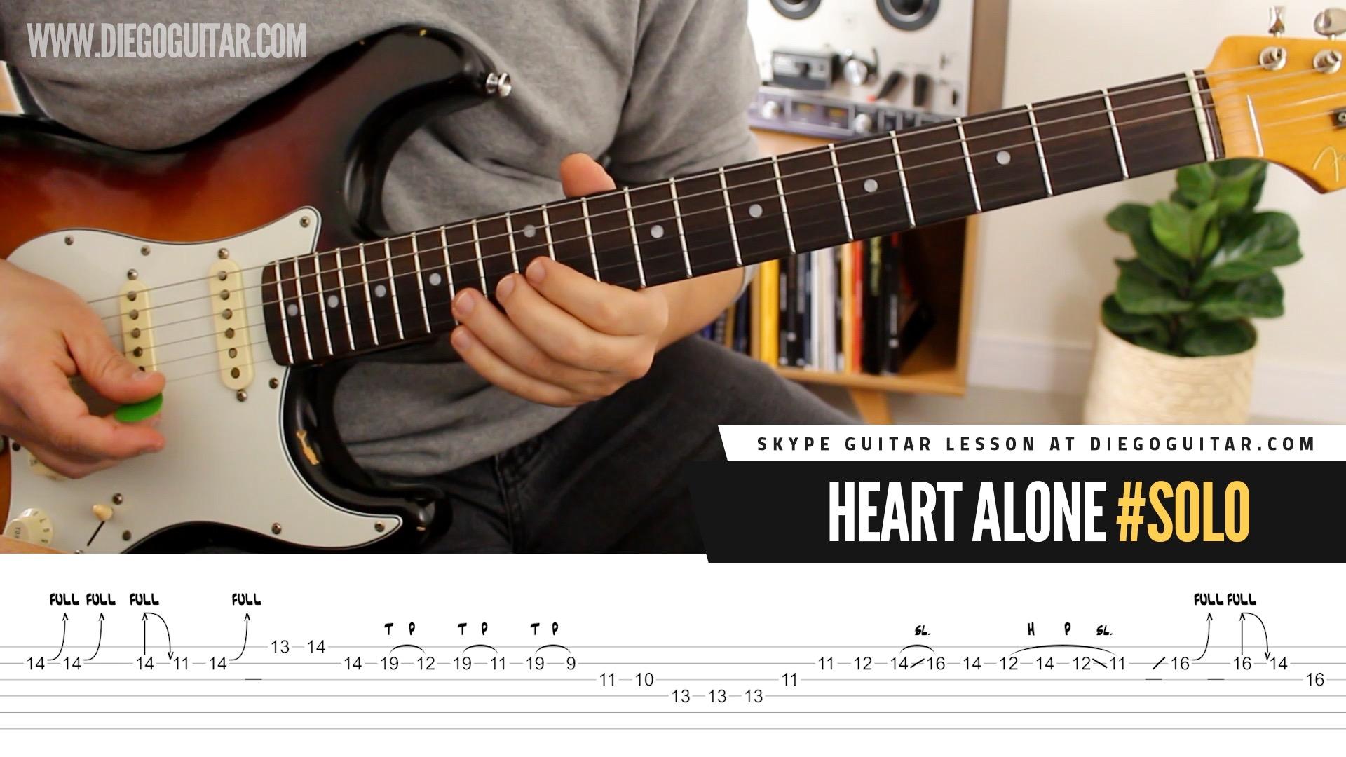 Heart Alone Guitar Solo Lesson | Tab | Tutorial