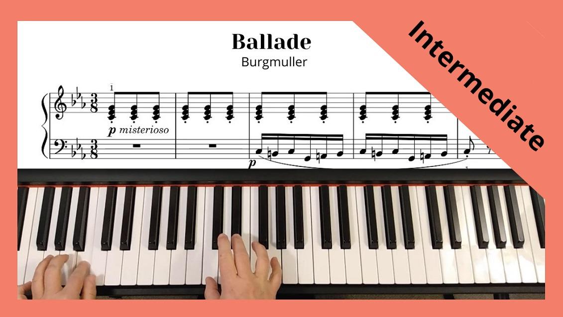 Burgmuller - Ballade, Op. 100 No. 15, piano (Intermediate level)