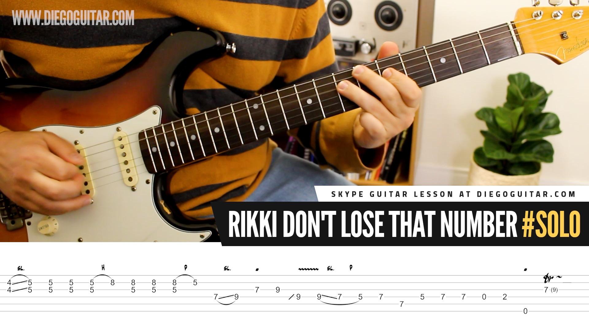 Steely Dan Rikki Don't Lose That Number Guitar Solo Lesson | Tab | Tutorial