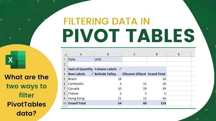 Filtering Pivot Table Data in Microsoft Excel