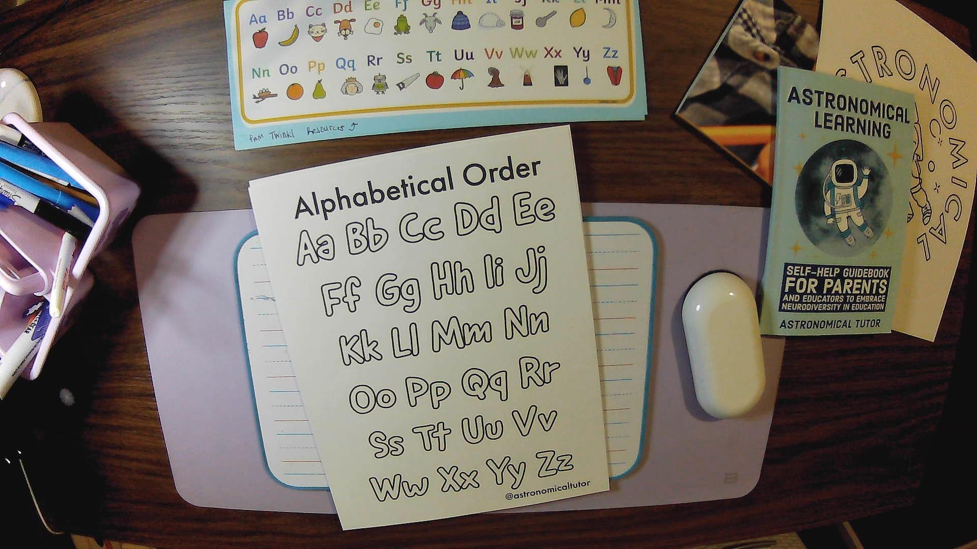 Alphabetical Order Handwriting Practice Part 2 - G through Z